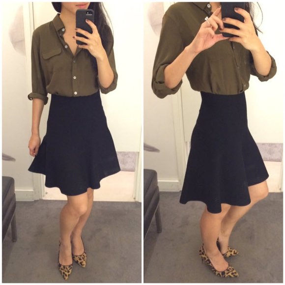 AnnTaylor Petite textured flounce skirt NWT szSP - Picture 1 of 10